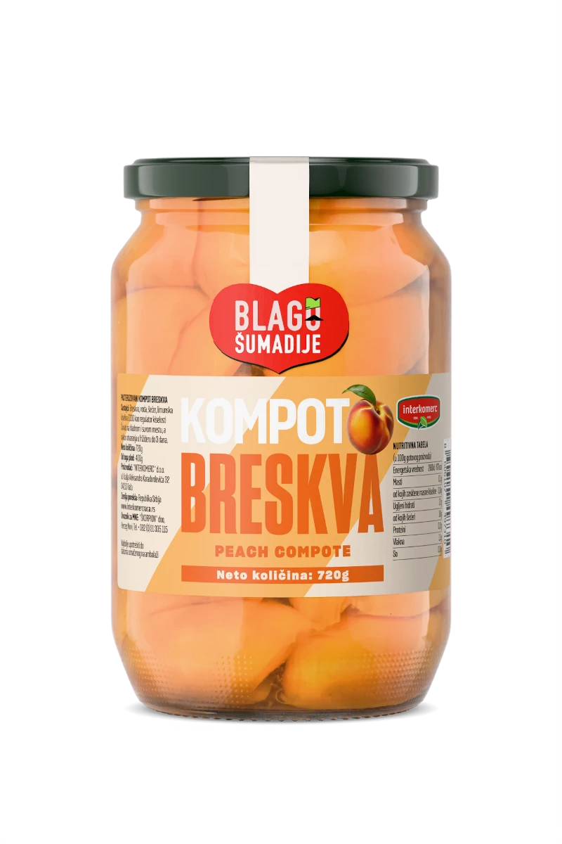 PEACH COMPOTE, 720 g