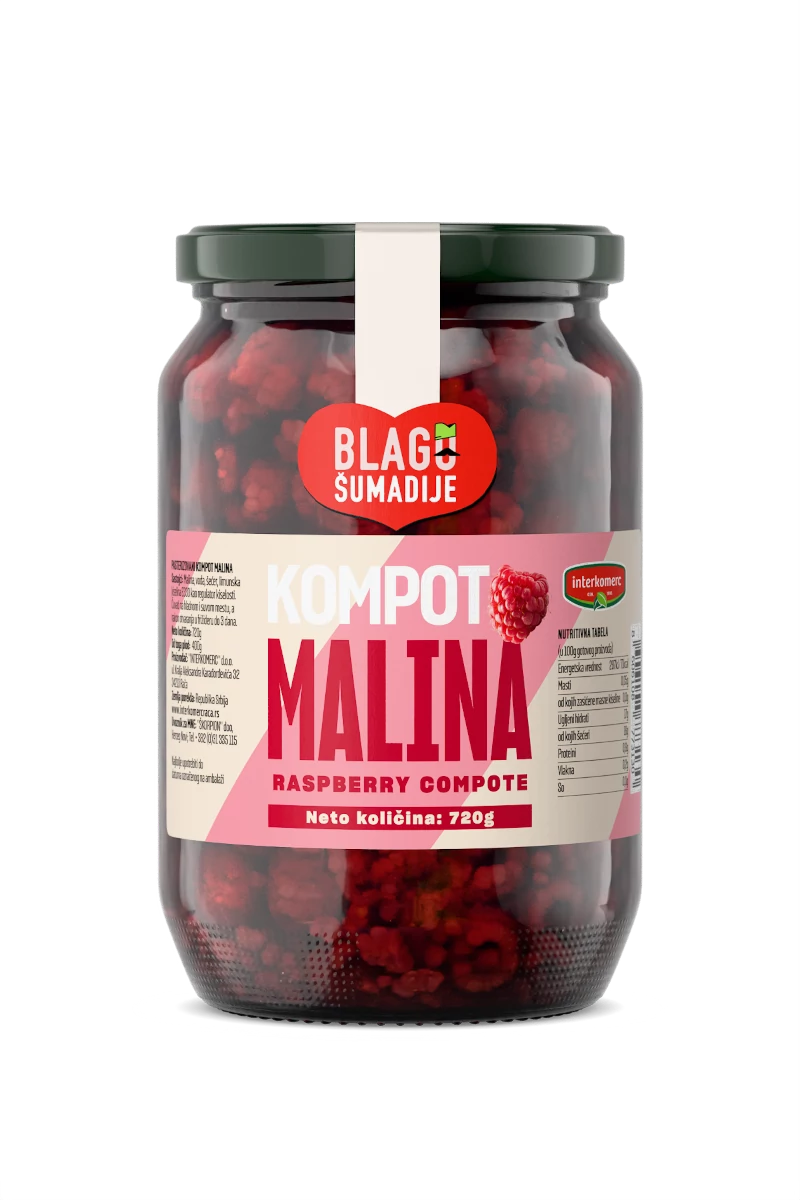 RASPBERRY COMPOTE, 720 g