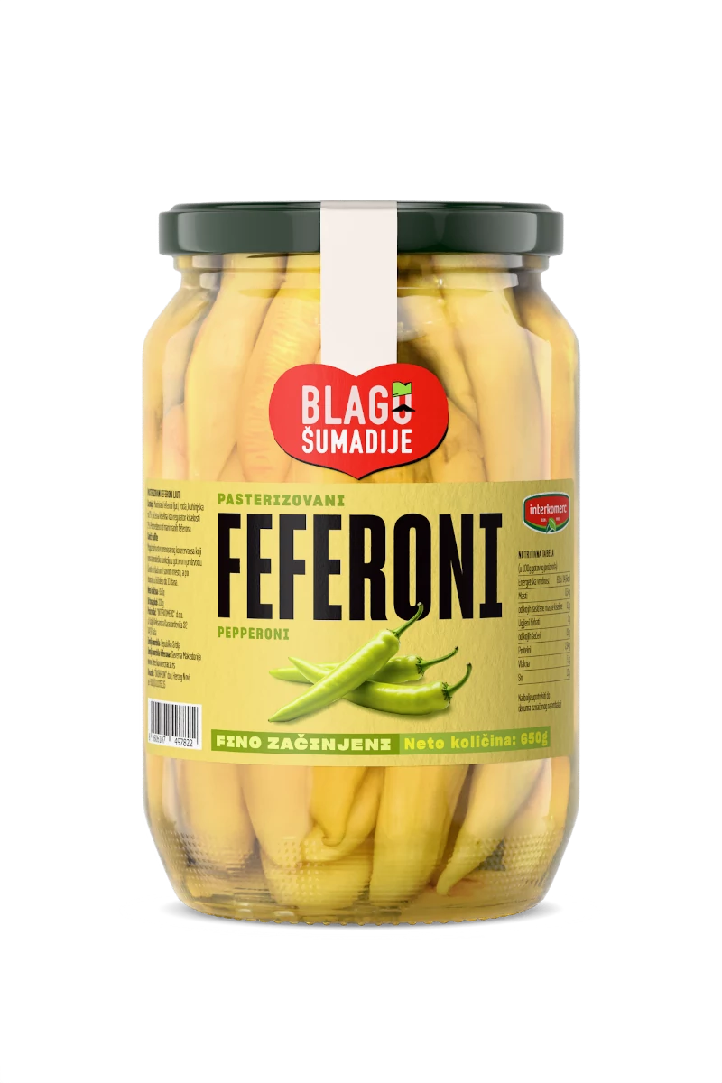 PASTEURIZED HOT PEPPERS, 650 g