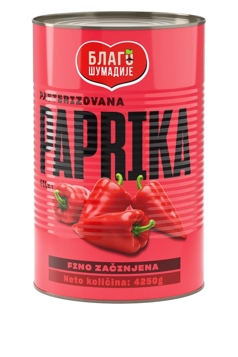 PASTERIZOVANI FILETI PAPRIKE, 4250 g