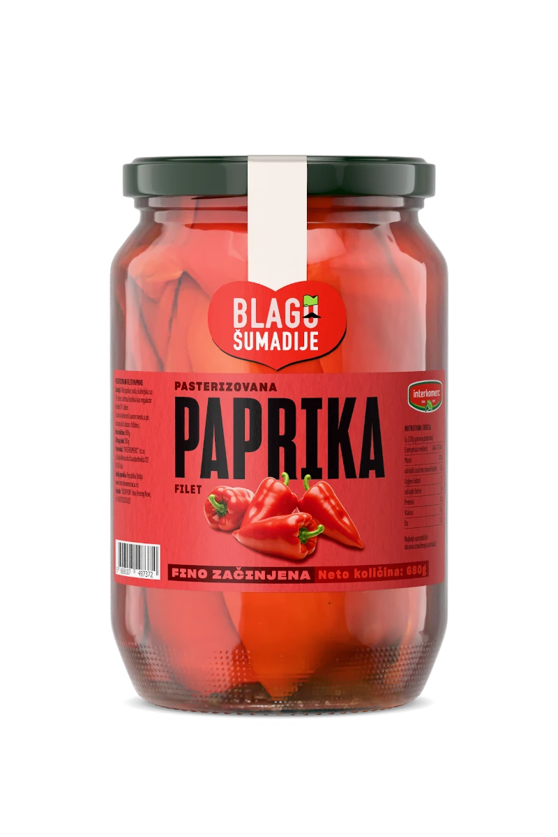 PASTEURIZED PEPPER FILLETS, 680 g