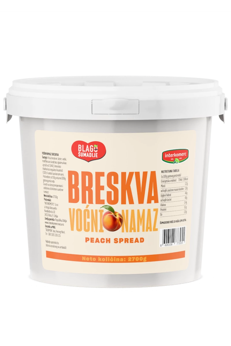 PEACH FRUIT SPREAD, 2700 g