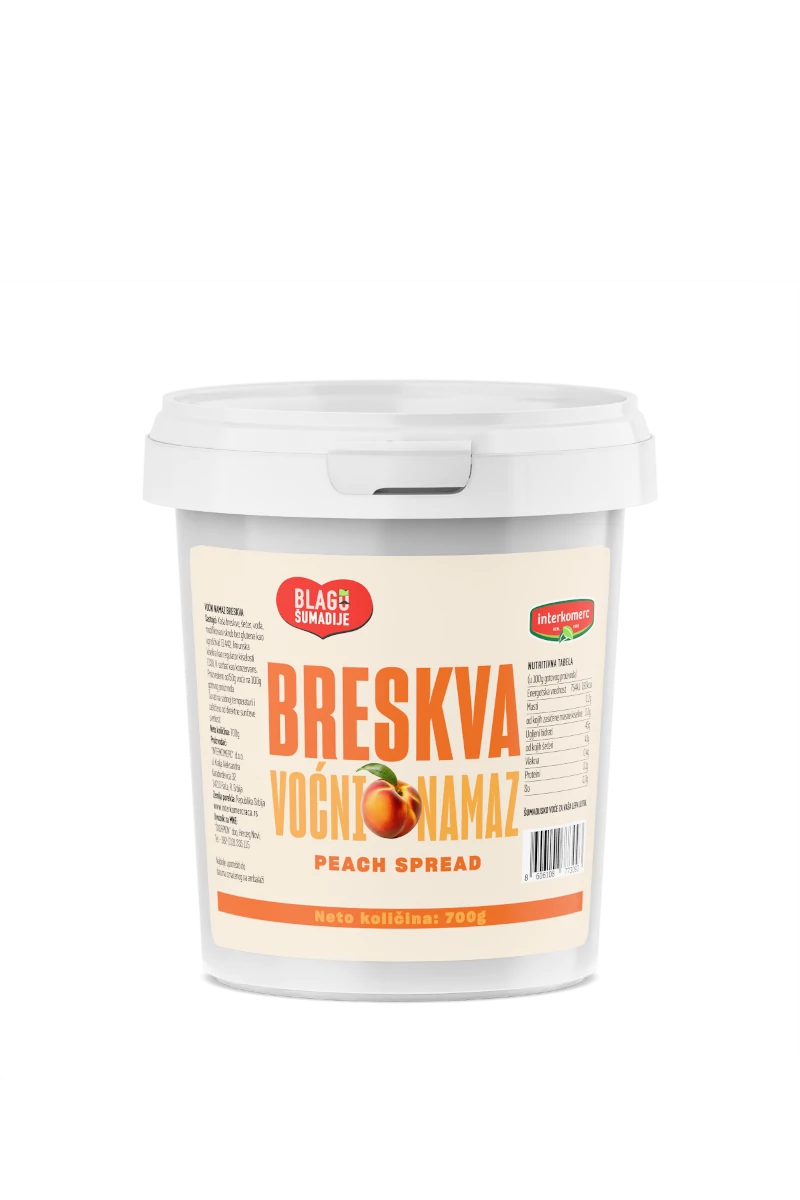 PEACH FRUIT SPREAD, 700 g