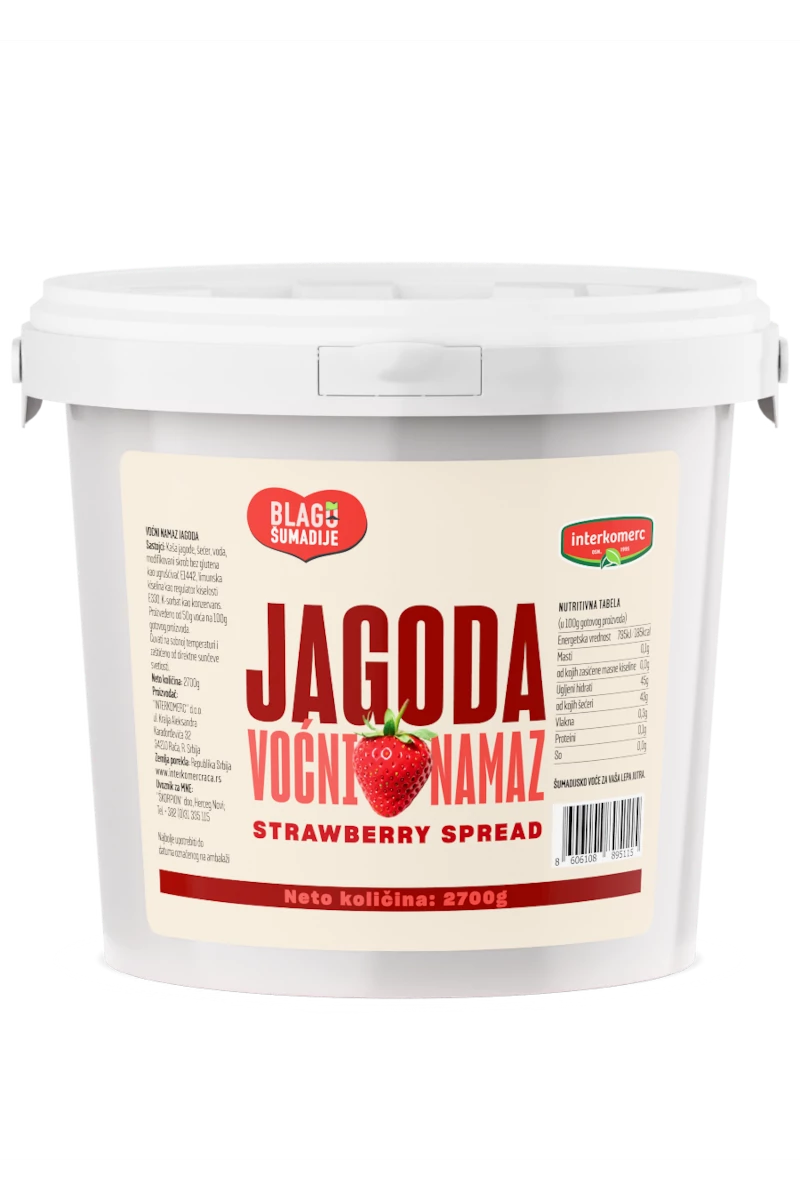 STRAWBERRY FRUIT SPREAD, 2700 g