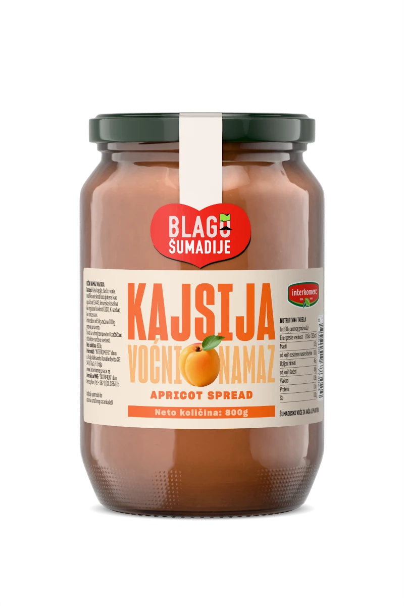 APRICOT FRUIT SPREAD, 800 g