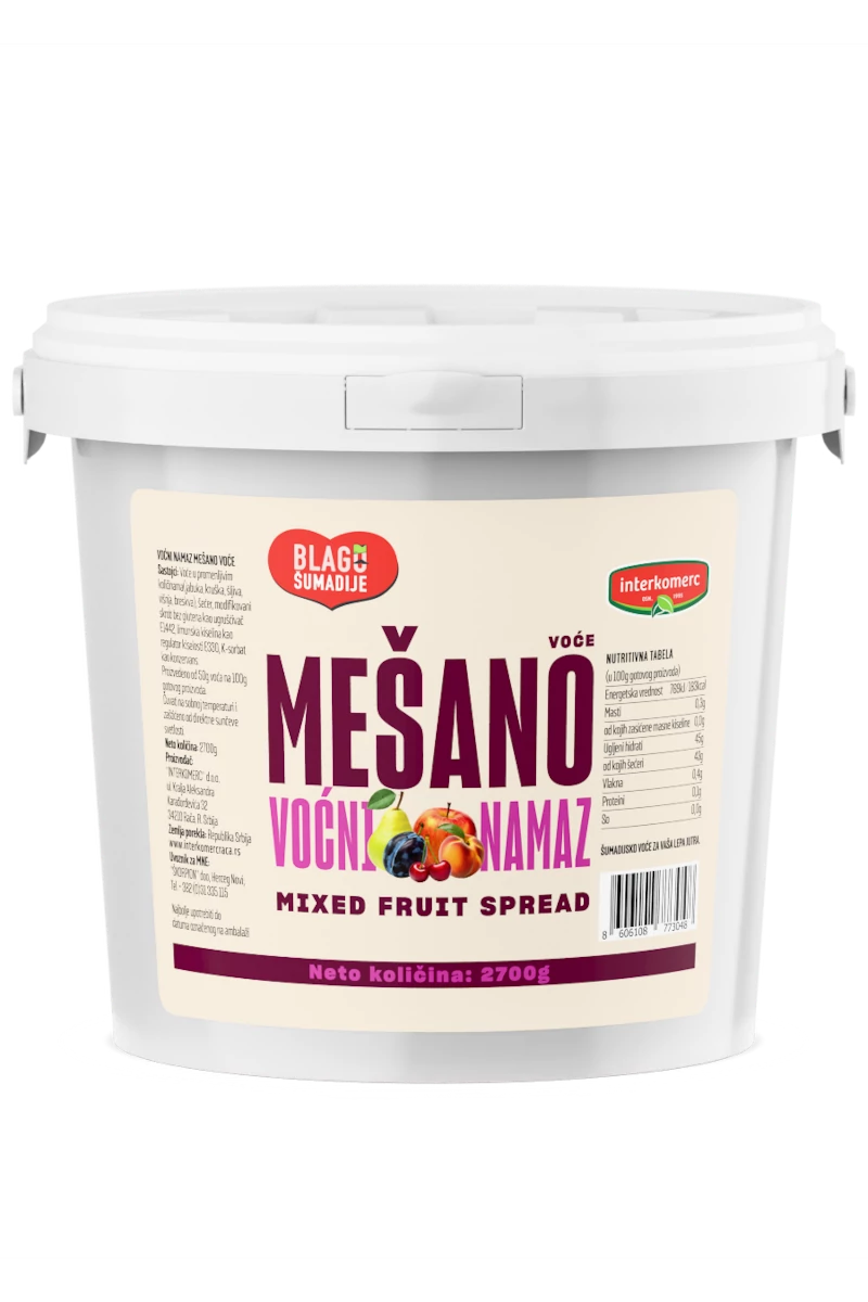 MIXED FRUIT SPREAD, 2700 g