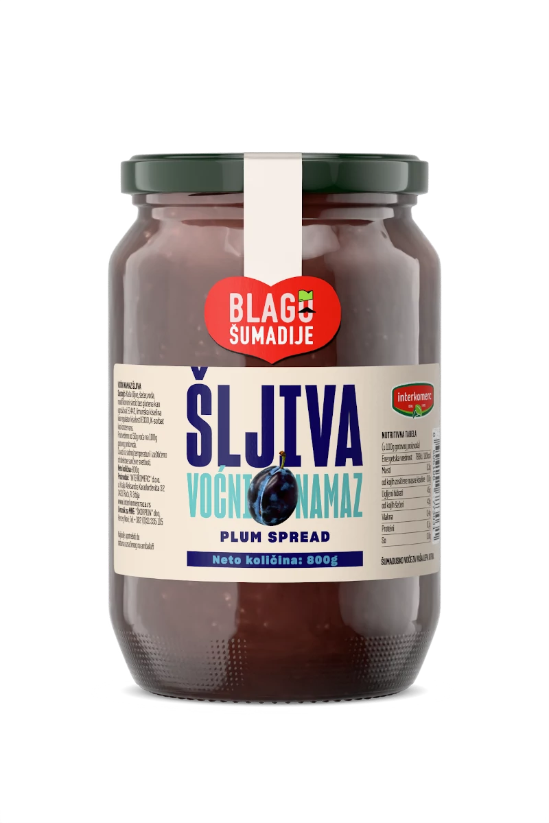 PLUM FRUIT SPREAD, 800 g