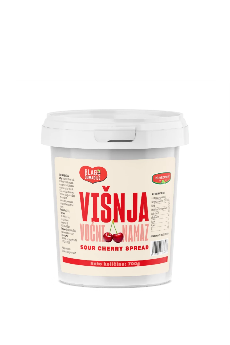 SOUR CHERRY FRUIT SPREAD, 700 g